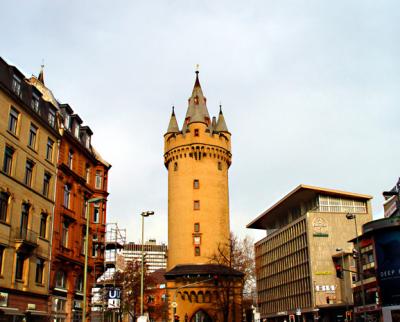 East side of downtown Frankfurt, Germany.