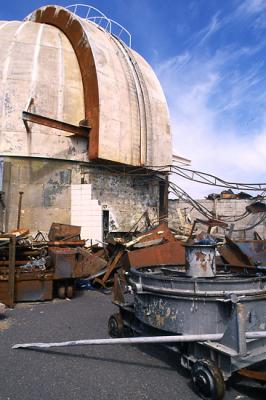 Fallen telescope, Mt Stromlo