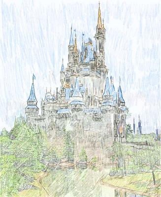 Disney Castle Sketch
