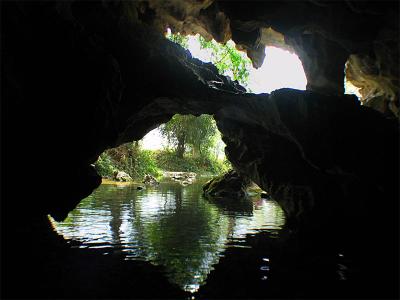 Inside the skull cave
