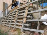 lower section of the retaining wall
