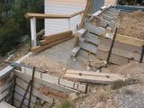 retaining wall path to small room door