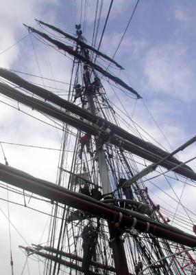 Up and over on the foremast