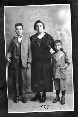 My father (Michael, 13), my uncle (Silvio, 8), my grandmother  (BW 4x6)