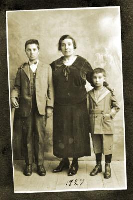 My father (Michael, 13), my uncle (Silvio, 8), my grandmother  (Sepia 4x6)