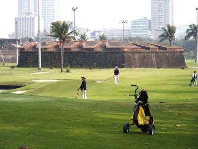 Golf greens now run along most of the walls of the old city