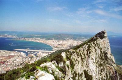 Rock of Gibraltar (423m/1388ft) looking north