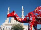 Painted Camel by Jumeirah Mosque