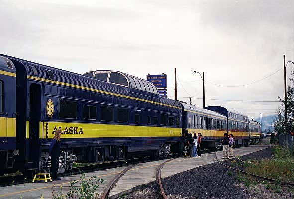 Boarding the Alaska Railroad in Fairbanks