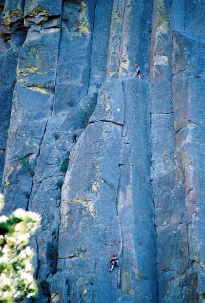 Climbers on Devil's Tower