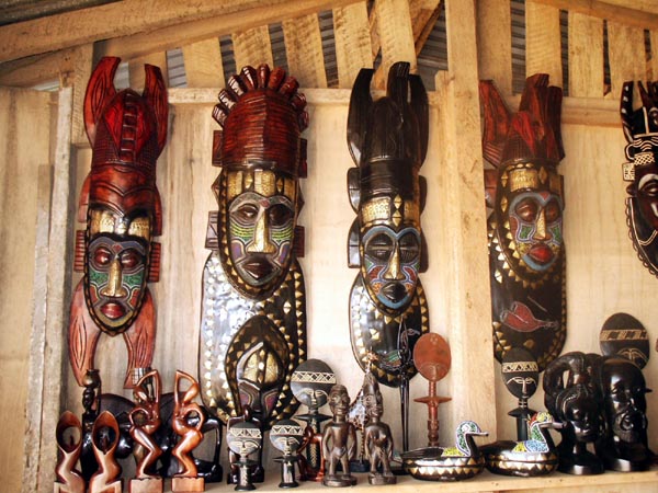 Masks, Arts Centre, Accra