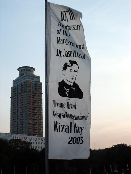 Banner for the 107th Anniversary of the Martyrdom of José Rizal