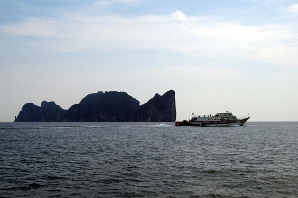 Ferry in the channel between the Phi Phi Islands