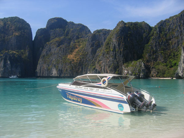 Our Island Hopper boat at Maya Bay