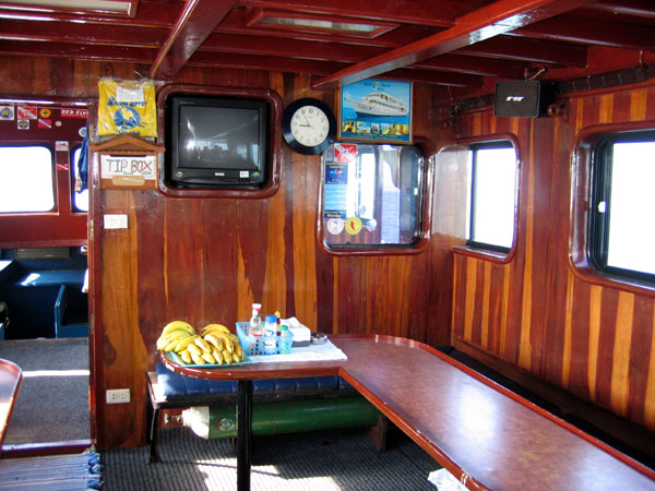 After the tsunami, business is very slow and we had this roomy dive boat for 5 of us