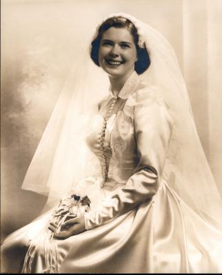 Susan in Wedding Gown - 1950