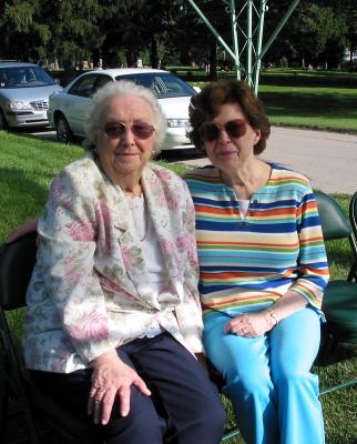 Ruth Snyder and Sue Grupp  - Cemetery Commital