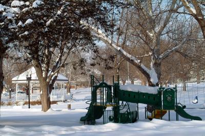 Winter - Playground in Foster Park