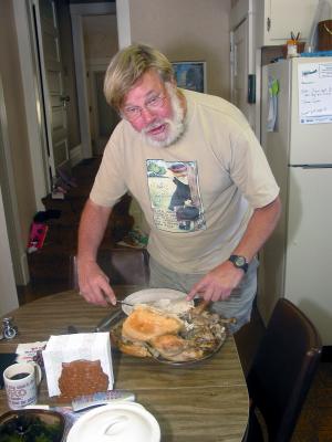 Doug Carving Turkey