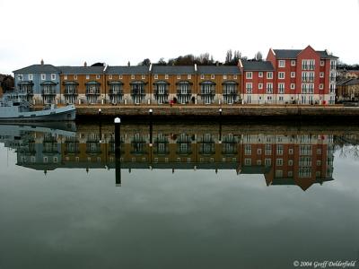 Portishead Marina - reflection of houses