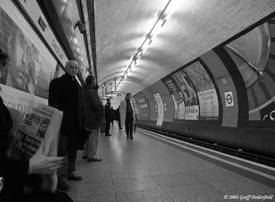 waiting for train