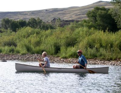 bruce and paul in canoe