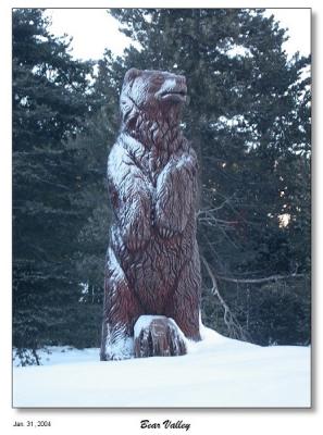 Snowy Bear Sculpture