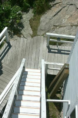 View from Cottage Five, Third Floor, to Back Deck