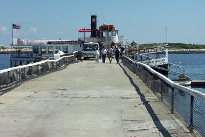 Thomas Laighton at Star Island Dock