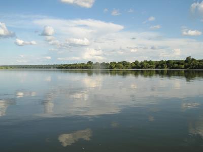 the Zambezi resembles a lake here