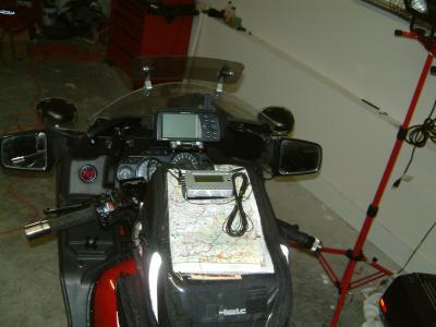 This view is to show where I mounted the XM Radio on my Held Tank Bag