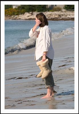Then on to the beach to wade.