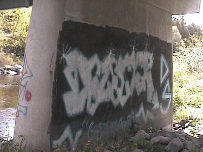 Graffiti under Jockvale bridge
