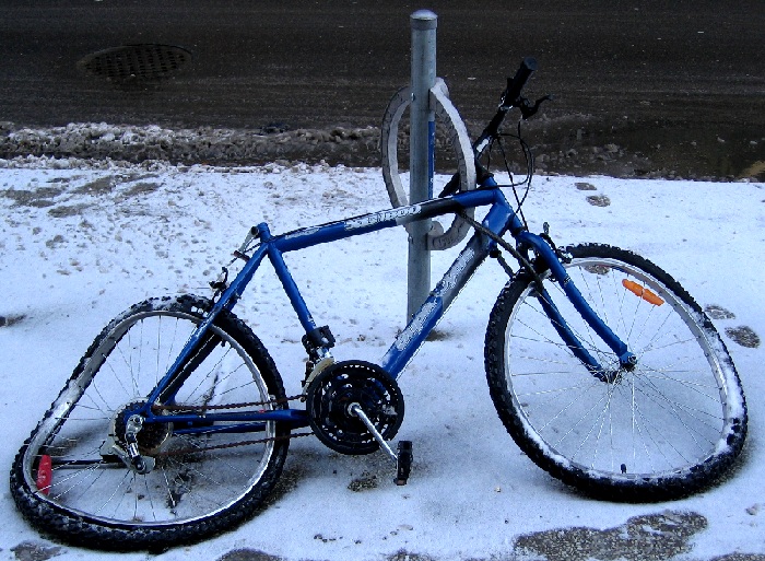 A bicycle cant stand on its own because its two-tired.