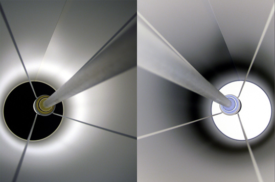 a lamp, a gallery
