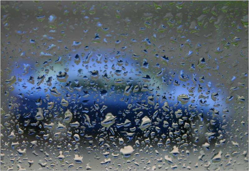 BMW in the rain