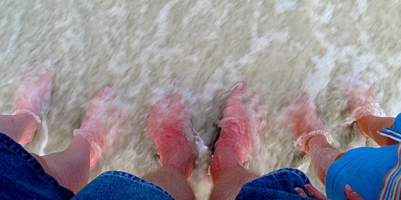 between our toes (*)