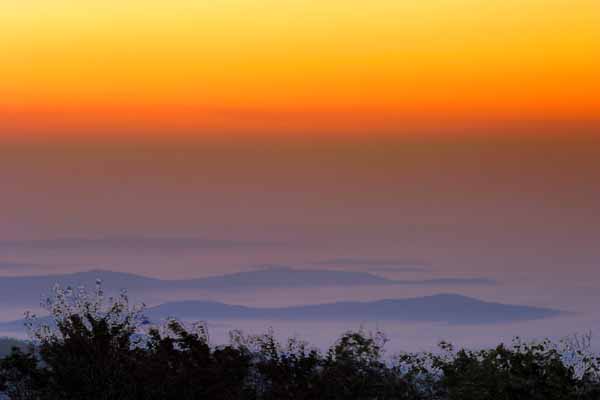 Shenandoah sunrise & sunset