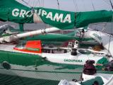 Vue du trimaran Groupama à quai