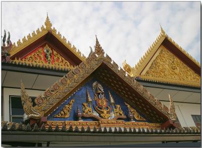 Wat Yannawa Temple roofline, Bangkok