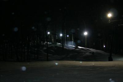 The lights on the slopes were pretty awesome.