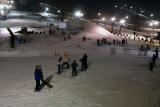 Back at the lodge, the resort was setting up a 40 foot ramp for televised competition.
