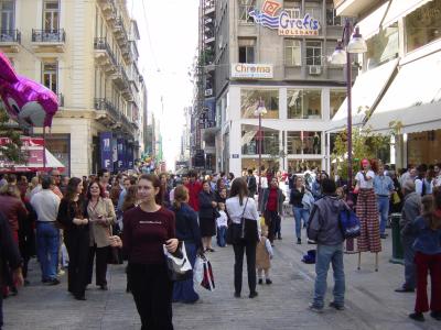 Ermou shopping street, Athens, Greece