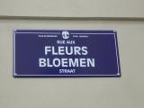 Bilingual (Flemish, French) street sign, Brussels, Belgium 