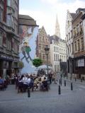 Comic street art, Brussels, Belgium