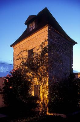 Tower of Chateau Pouyeau by Night