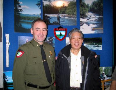 With Major Tom Santaguida, Maine's Deputy Chief Game Warden