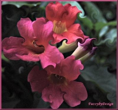 fantasy flower in red 1