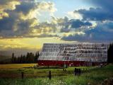 Patchwork Barn  Sunset