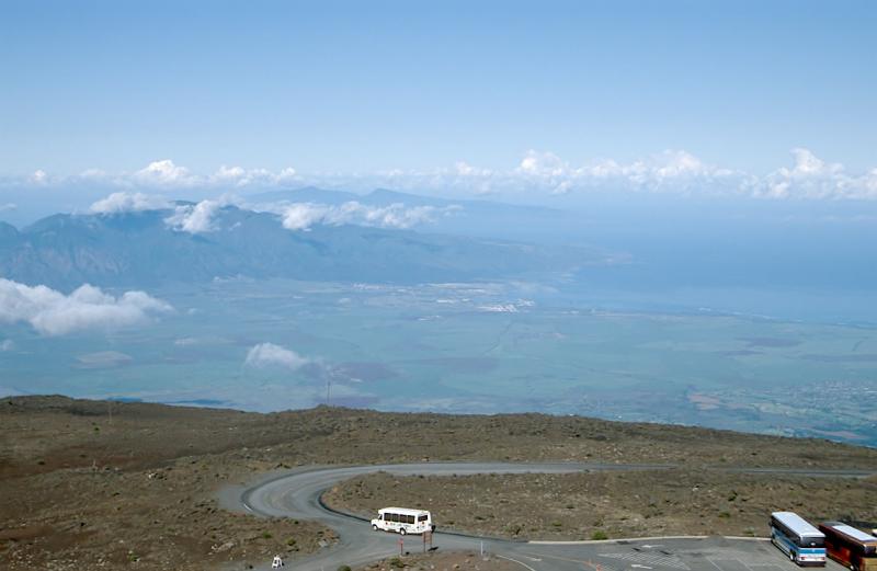 6-03-Molokai seen from Haleakala